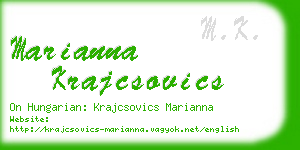 marianna krajcsovics business card